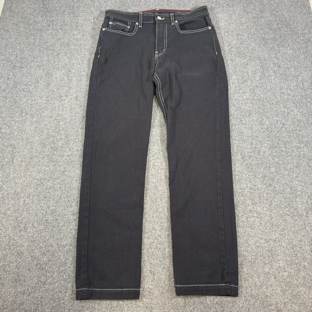 American Giant Jeans Mens 30x30 Charcoal Black Roughneck Stretch Canvas Straight